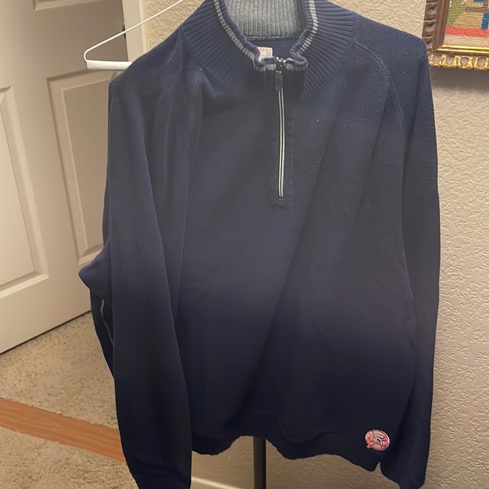 Tommy Bahama x Yankees zip up sweater